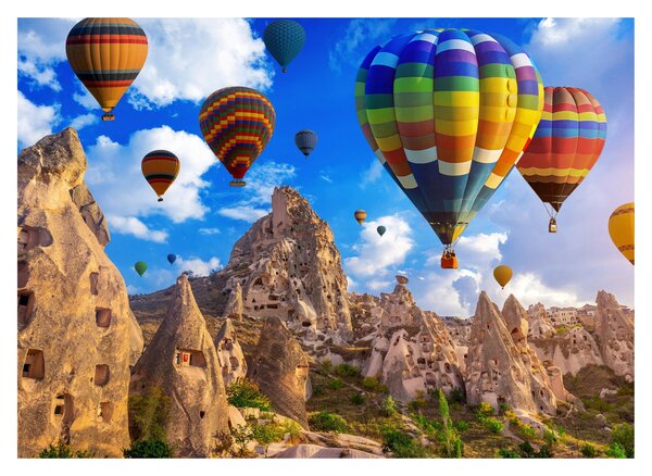 Tablou - Baloane cu aer cald, Cappadocia, Turcia. (70x50 cm)