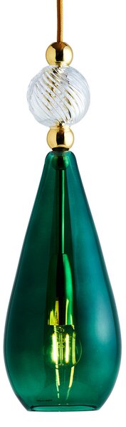 EBB & FLOW Smykke M auriu verde ieder cristal swirl, reglabil, Verde, Camera de zi / sufragerie, Sticlă, Scandinavă