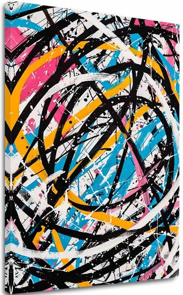 Tablou canvas Haos colorat - abstract modern - 60x90 cm