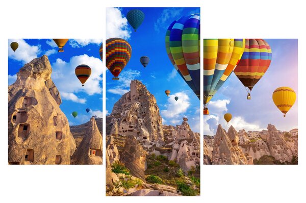 Tablou - Baloane cu aer cald, Cappadocia, Turcia. (90x60 cm)