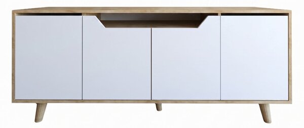 Roma komód, zafír tölgy-fehér, 180 cm