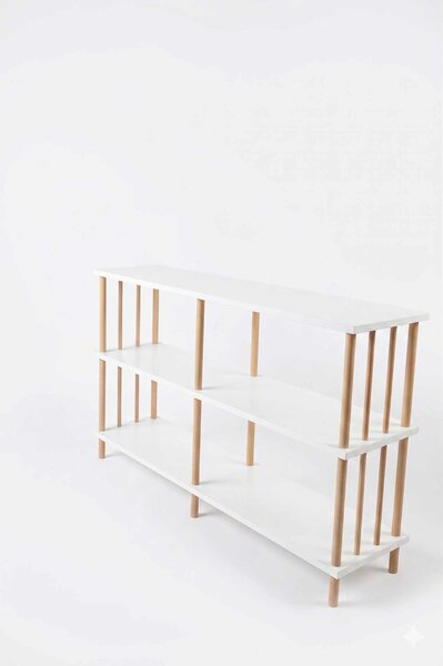 Komód, fehér, 120 cm
