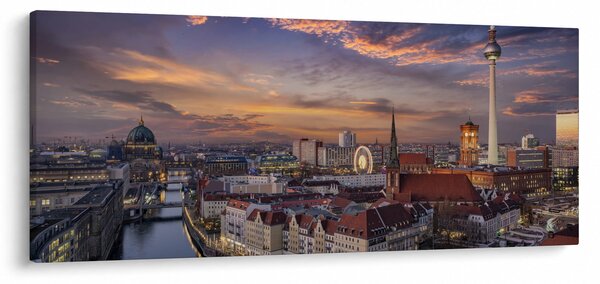 Tablou - Apus de soare în Berlin (120x50 cm)