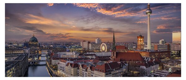 Tablou - Apus de soare în Berlin (120x50 cm)
