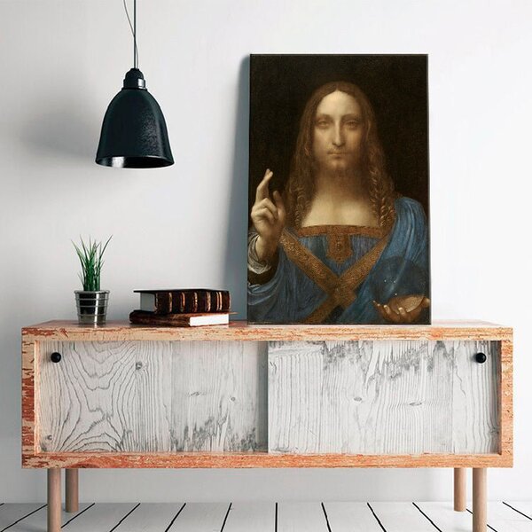 Tablou canvas Leonardo da Vinci - Salvator Mundi - 40x60 cm