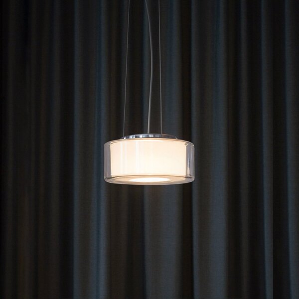 Serien Lighting serien.lighting Curling S frânghie 927 sticlă/cilindru., reglabil, Transparent, Camera de zi / sufragerie, Sticlă, Design