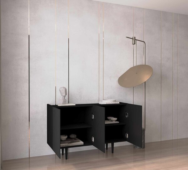 Capella komód, fekete, 120 cm