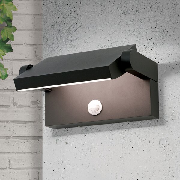 ORION LED lampă de perete pentru exterior Ginger, senzor, antracit, IP54, Negru, Metal, Modern