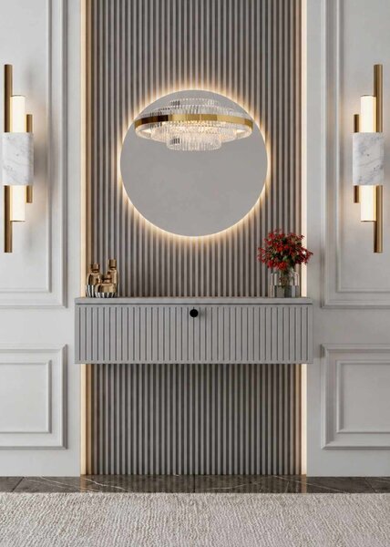 Mimosa komód, világosszürke, 50 cm