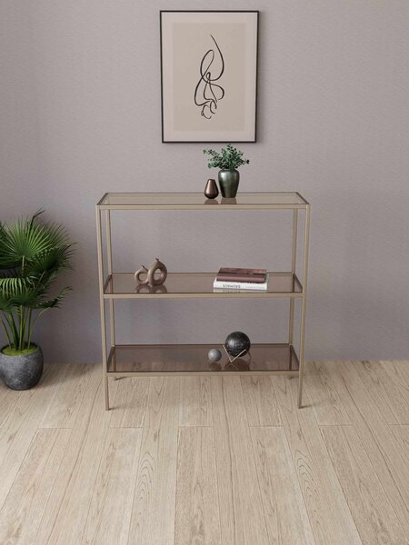 Fém komód, antik-bronz, 100 cm