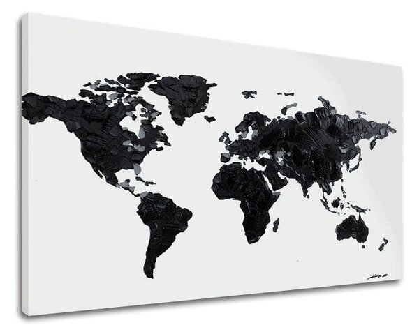 Tablou canvas MAP OF THE WORLD 1 parte - 80x50 cm