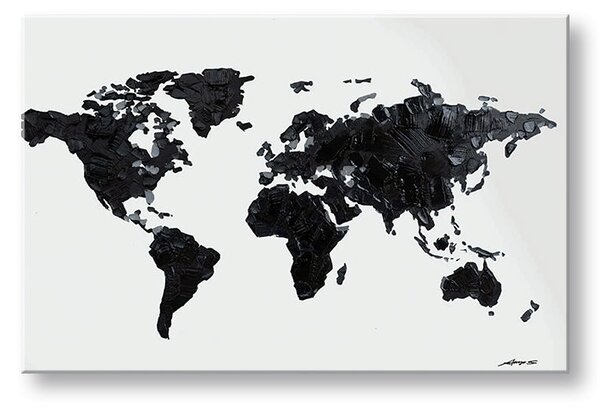 Tablou canvas MAP OF THE WORLD 1 parte - 80x50 cm