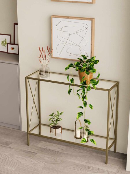 Florya fém komód, arany, 80 cm