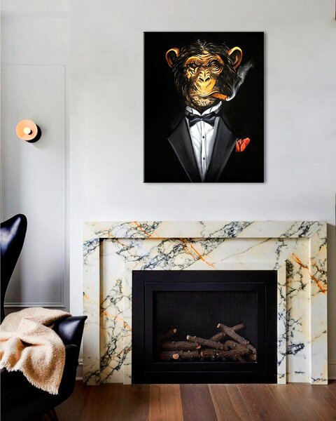 Tablou canvas MAFIAN GORILLA - 50x60 cm