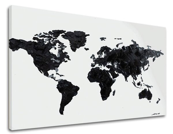 Tablou canvas MAP OF THE WORLD 1 parte - 80x50 cm
