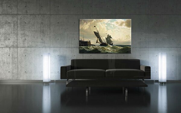 Tablou canvas MAKING HARBOR - William Bradford REP022 - 50x30 cm
