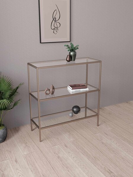 Fém komód, antik-átlátszó, 100 cm