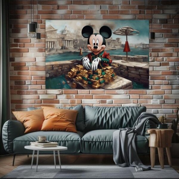 Tablou canvas - Mickey Mouse bogat - 60x90 cm