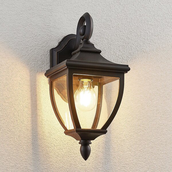 Lindby Lampa de exterior Cerys, negru, plastic, înălțime 37cm, reglabil, Negru, Plastic, Antichitate, Felinar