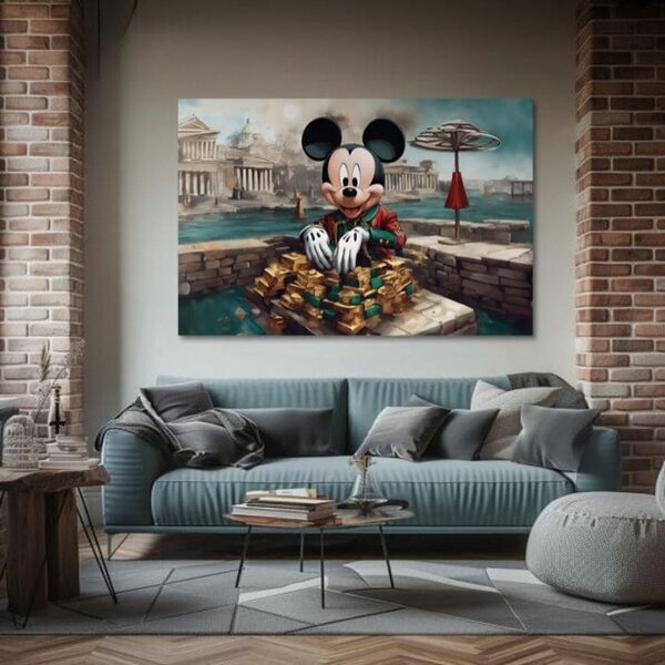 Tablou canvas - Mickey Mouse bogat - 60x90 cm