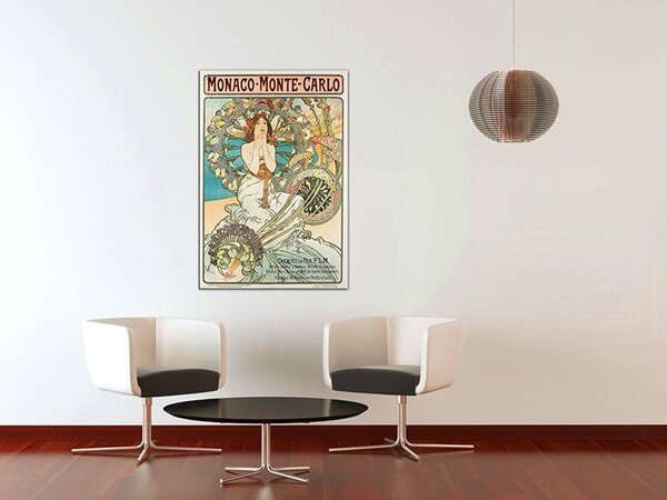 Tablou canvas MONACO MONTE CARLO - Alfons Mucha REP220 - 70x50 cm