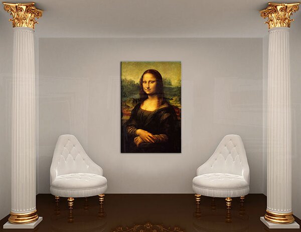Tablou canvas MONA LISA - Leonardo Da Vinci REP177 - 50x30 cm