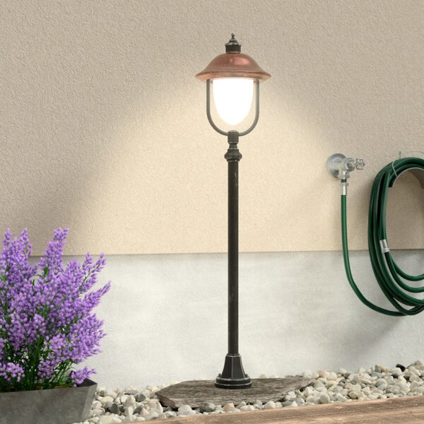 LCD Lampă de trotuar Peggy cu cupru, Negru, Metal, Modern