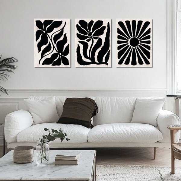 Tablou canvas - Palm morning - 90x40 cm [3 x 30x40]