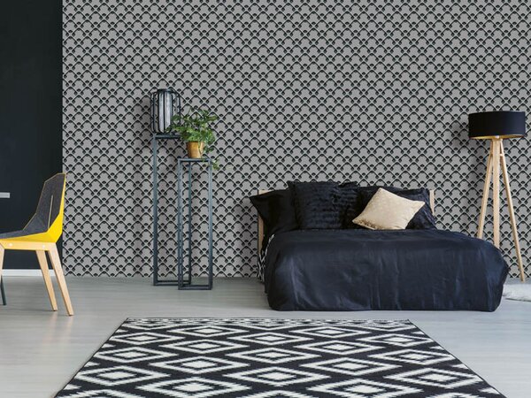Tapet vlies de lux abstract modern gri