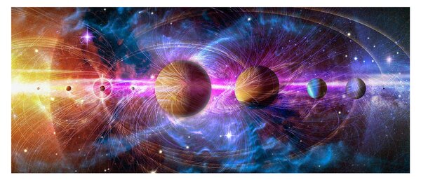 Tablou - Sistemul solar (120x50 cm)