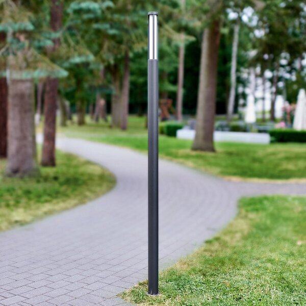 Lucande LED lumina de exterior Sidny, 220 cm, antracit, IP54, Negru, Metal, Modern