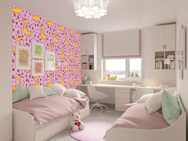 Tapet vlies de lux girafe galbene