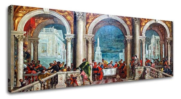 Tablou canvas Paolo Veronese - Hristos în casa lui Levi - 40x100 cm