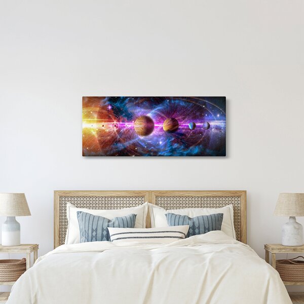 Tablou - Sistemul solar (120x50 cm)