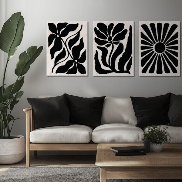 Tablou canvas - Palm morning - 90x40 cm [3 x 30x40]