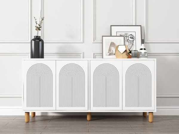 Doresta komód, fehér, 150 cm