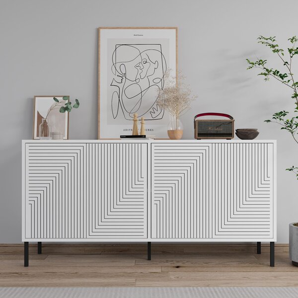Evolet komód, fehér, 150 cm