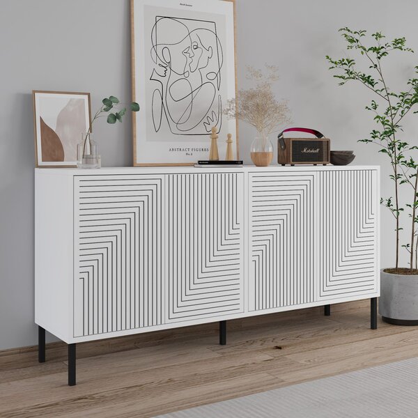 Evolet komód, fehér, 150 cm
