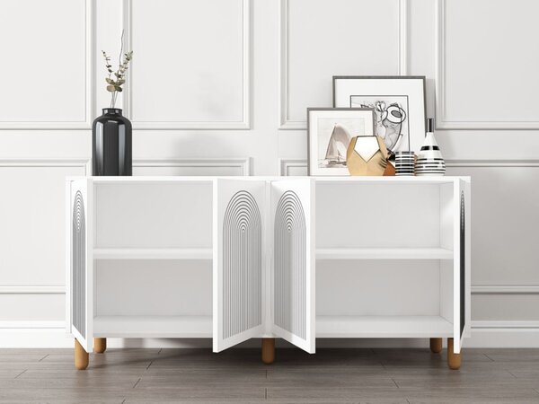 Doresta komód, fehér, 150 cm