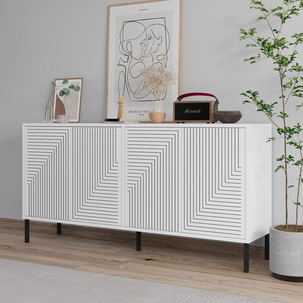 Evolet komód, fehér, 150 cm