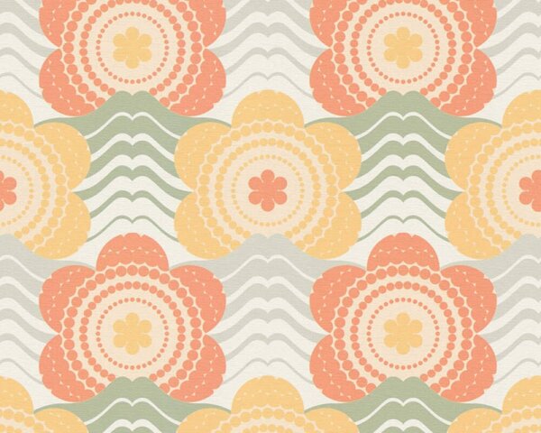 Tapet vlies pentru perete retro chic 39539-4