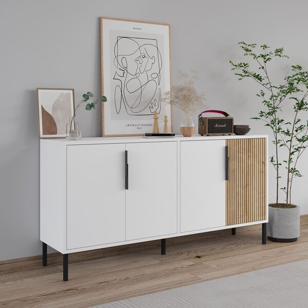 Callia komód, fehér-zafír tölgy, 150 cm