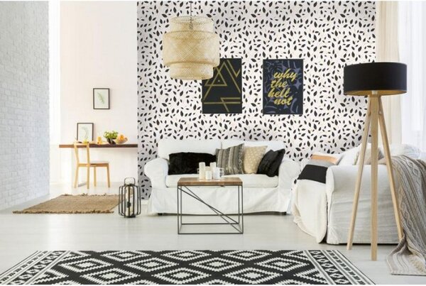 Tapet vlies de lux petale negre