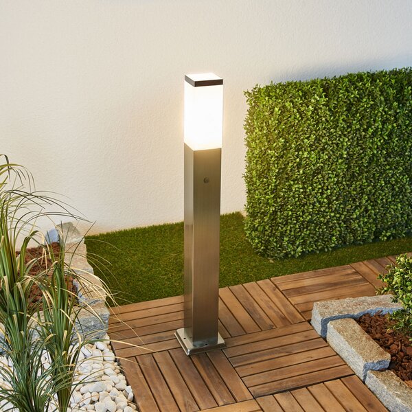 G & L Handels GmbH Lumină de orientare 400166 cu două prize, senzor, Metalic, Metal, Modern