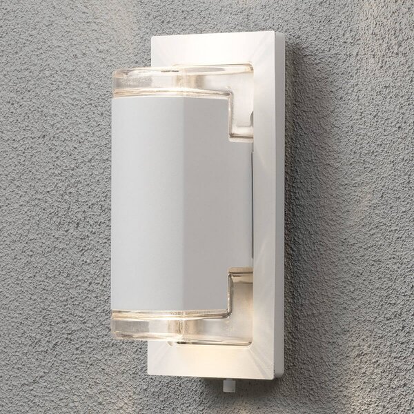 Konstsmide Lampă de perete pentru exterior Potenza, Up & Down, alb, reglabil, Alb, Metal, Modern