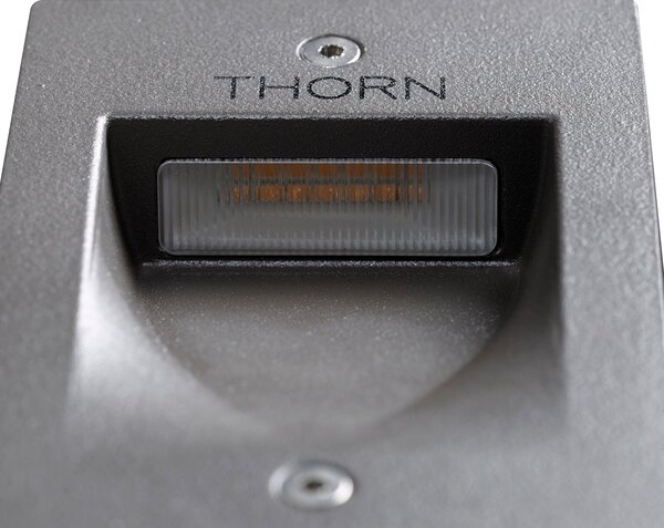 THORN Thorn Jalon LED lampă de perete încastrată pentru exterior 3,000K, Gri, Metal, Modern, Luminile încastrate unghiulare