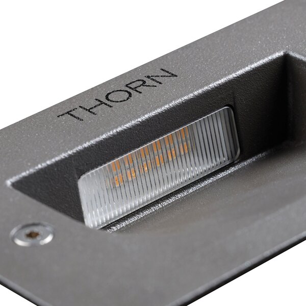 THORN Thorn Jalon LED lampă de perete încastrată pentru exterior 3,000K, Gri, Metal, Modern, Luminile încastrate unghiulare