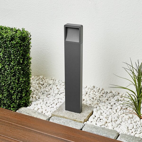 Lampă de Exterior Lucande, LEYA, Negru, Terasă, Aluminiu, Modern
