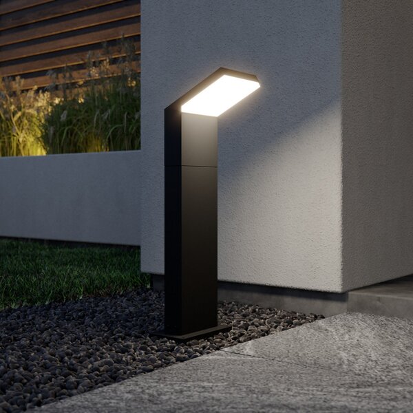 Arcchio Bornă luminoasă LED Yolena, 60 cm, antracit, aluminiu, Negru, Metal, Modern