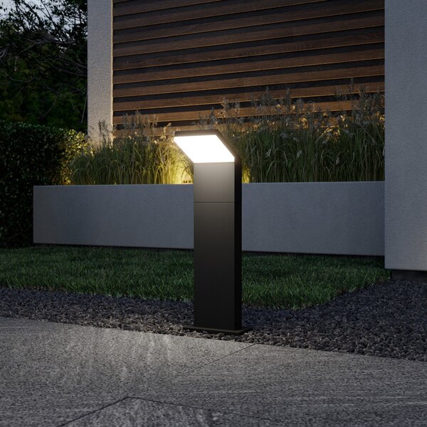 Arcchio Bornă luminoasă LED Yolena, 60 cm, antracit, aluminiu, Negru, Metal, Modern